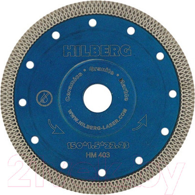 Отрезной диск алмазный Hilberg 150 ультратонкий турбо X / HM403