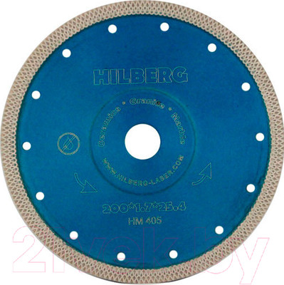 Отрезной диск алмазный Hilberg 200 ультратонкий турбо X / HM405