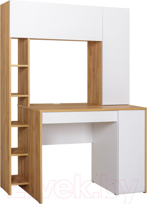 Компьютерный стол Mobi Комфорт 12.71 (дуб золотой craft/белая аляска)