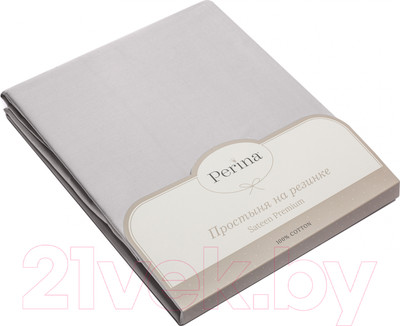 Простыня для малышей Perina На резинке / ПР-120х60.6 (серый)