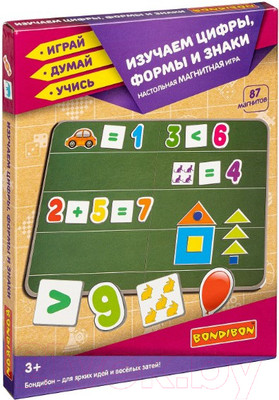 Развивающий игровой набор Bondibon Магнитный театр. Изучаем цифры, формы и знаки / ВВ4417