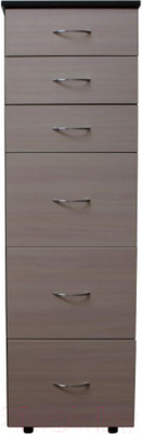 Комод Компас-мебель КС-008-04Д1 (венге темный/дуб молочный)