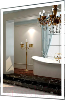 Зеркало Пекам Greta 50x60 / greta-50x60d (с подсветкой и сенсором на взмах руки)