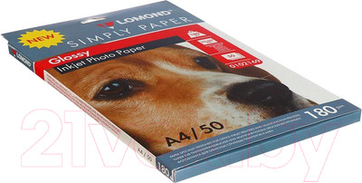 Фотобумага Lomond A4, 180 г/м, 50 л. / 0102169 (глянцевая)