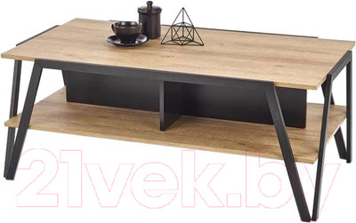 Журнальный столик Halmar Volta (дуб золотой/черный)