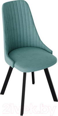 Стул ТриЯ Франк исп.2 ДП2-30 паук (черный матовый/микровелюр аквамарин)