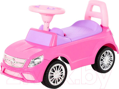 Каталка детская Полесье SuperCar №3 со звуковым сигналом / 84491 (розовый)