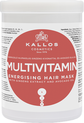 Маска для волос Kallos KJMN мультивитамин энергет. с экстракт.женьшеня и маслом авокадо (1л)