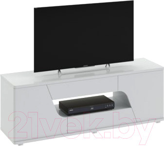 Тумба ТриЯ ТВ Diamond тип 5 (белый глянец)