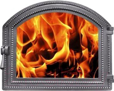 Дверца каминная Везувий 217 (антрацит)