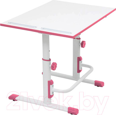 Парта Polini Kids Simple М1 (белый/розовый)