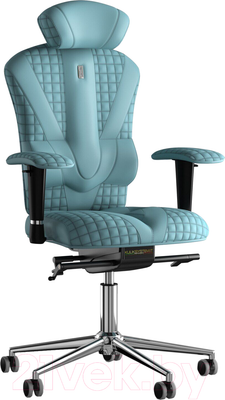 Кресло офисное Kulik System Victory Design экокожа (синий с подголовником)