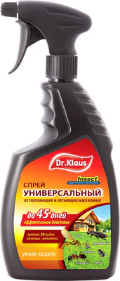 Спрей от насекомых Dr. Klaus Универсальный от летающих и ползающих насекомых DK04260011 (750мл)