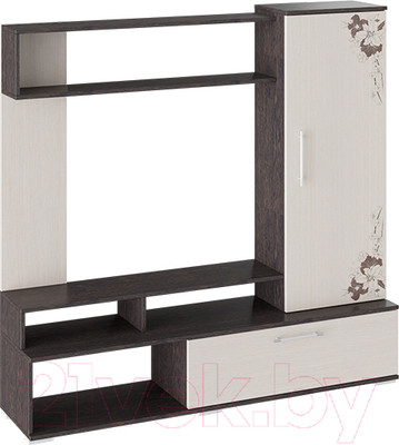 Стенка ТриЯ Сиена (венге цаво/дуб молочный с рисунком)