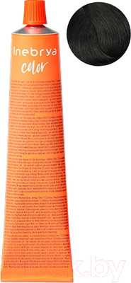 Крем-краска для волос Inebrya На семенах льна и алоэ вера 4/00 (100мл, каштановый интенсивный)