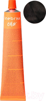 Крем-краска для волос Inebrya На семенах льна и алоэ вера 4/9 (100мл, темный шоколад)