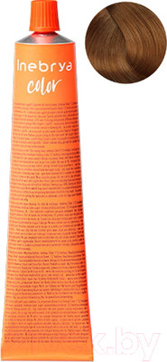 Крем-краска для волос Inebrya На семенах льна и алоэ вера 8/3 (100мл, светло-русый золотистый)