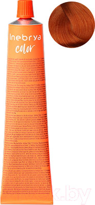 Крем-краска для волос Inebrya На семенах льна и алоэ вера 8/34 (100мл, светло-русый золотисто-медный)