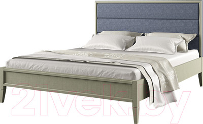Полуторная кровать Молодечномебель Charlie 1200 ВМФ-1521 (серый агат/Leroy 310)