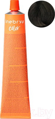 Крем-краска для волос Inebrya На семенах льна и алоэ вера 5/1 (100мл, светло-каштановый пепельный)