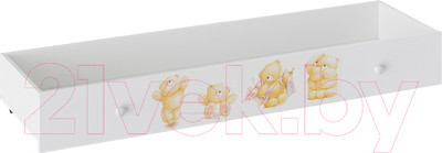 Ящик под кровать ТриЯ Тедди ТД-294.12.13 (белый с рисунком)