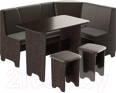Обеденная группа ТриЯ Техас исп. 1 (венге/экокожа коричневый)