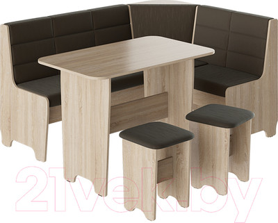 Обеденная группа ТриЯ Техас исп. 2 (дуб сонома/кашемир коричневый)
