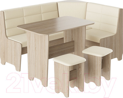 Обеденная группа ТриЯ Техас исп. 2 (дуб сонома/кашемир кремовый)