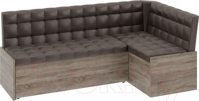 Уголок кухонный мягкий ТриЯ Форест (дуб сонома трюфель/кожзам коричневый)