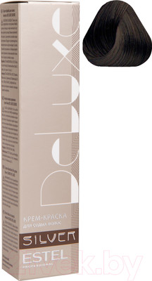 Крем-краска для волос Estel De Luxe Silver 4/71 (шатен коричнево-пепельный)