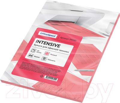 Бумага OfficeSpace 245185 (50л, интенсив розовый)