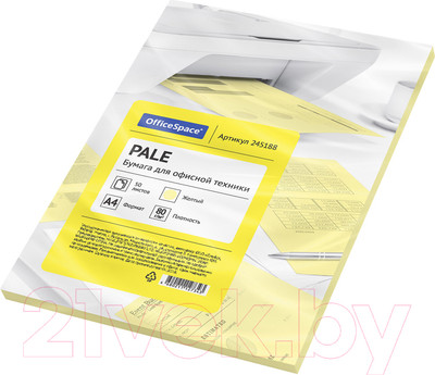 Бумага OfficeSpace 245188 (50л, пастель желтый)
