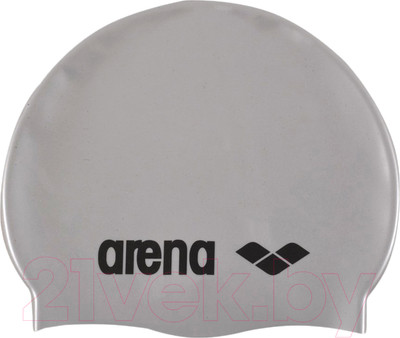 Шапочка для плавания ARENA Classic Silicone JR / 91670 51 (Silver/Black)