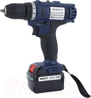Аккумуляторная дрель-шуруповерт Watt WAS-14 Li-2 (1.014.029.12)