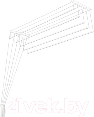 Сушилка для белья Comfort Alumin Group Euro Premium Потолочная 5 прутьев 170см (алюминий/белый)