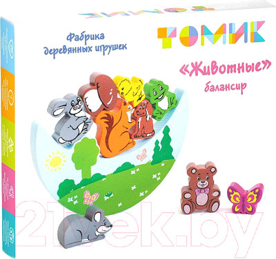 Развивающая игрушка Томик Балансир. Животные / 1-11