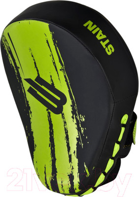 Боксерские лапы BoyBo Stain / Флекс (черный/зеленый)