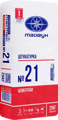 Штукатурка выравнивающая Тайфун Мастер №21 (25кг)