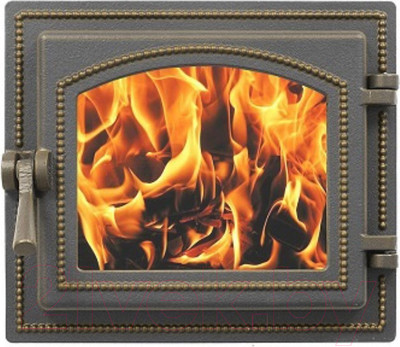 Дверца печная Везувий 260 (бронзовый)