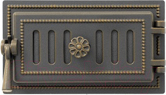 Дверца печная Везувий Поддувальная 236 (бронза)