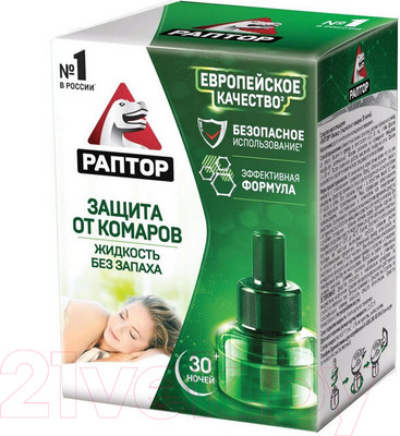 Наполнитель для фумигатора Раптор От комаров 60 ночей / G9591