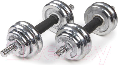 Набор гантелей разборных Atlas Sport Хром 15кг (в чемодане)