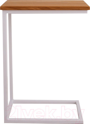 Приставной столик Stal-Massiv 1642-46/WH (белый/дуб натуральный)