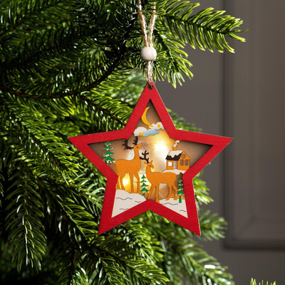 Светодиодная игрушка Luazon Звезда новогодняя 4357365 (т/белый)