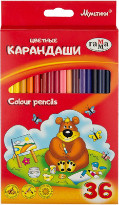 Набор цветных карандашей ГАММА Мультики / 050918-10 (36цв)