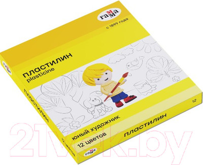 Пластилин ГАММА Юный художник / 280045 (12цв)