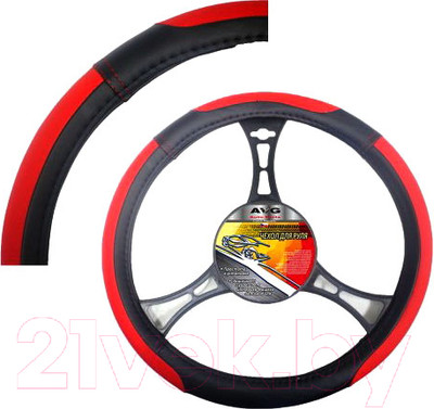 Оплетка на руль AVG 656BK/RD / 205109