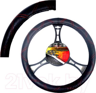 Оплетка на руль AVG 789BK/RD / 205127