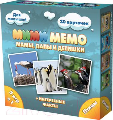 Набор игр Нескучные игры Мемо Ми-Ми-Мемо Птицы / 8052