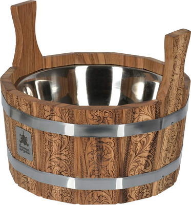 Ушат Банные Штучки Шайка c нержавеющей вставкой / 33371 (5л)